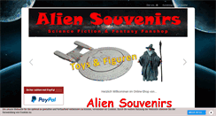Desktop Screenshot of aliensouvenirs.com