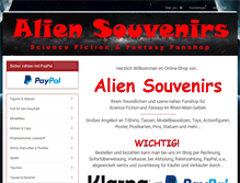 Tablet Screenshot of aliensouvenirs.com